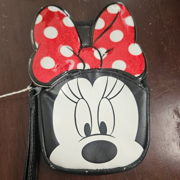 Disney Minnie Mouse Accessory Vinyl Pouch Wristlet - Picture 1 of 3